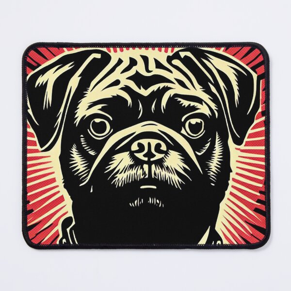 Item preview, Pug Red & Black Pop Art designed and sold by FunnehGacha.