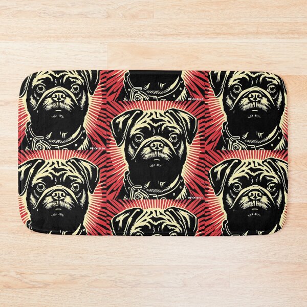 Item preview, Pug Red & Black Pop Art designed and sold by FunnehGacha.