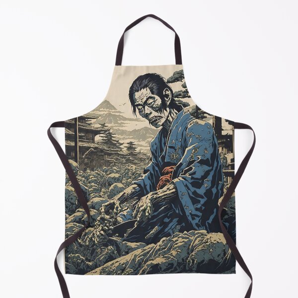 Item preview, Zombie Japanese Woodcut designed and sold by MythicalSticker.