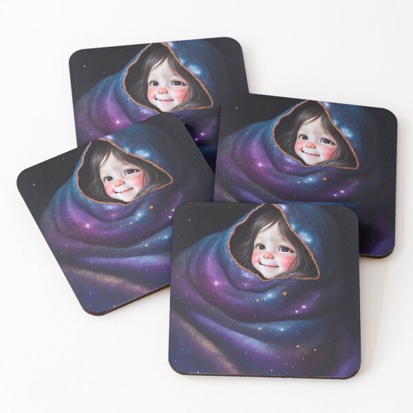 Item preview, Good Night 07 girl, space, cute, cartoon, galaxy, sleep, kids designed and sold by Cyber Kids.