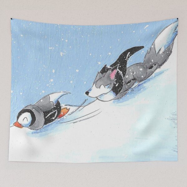 Item preview, Penguin Sliding designed and sold by KOKeefeArt.