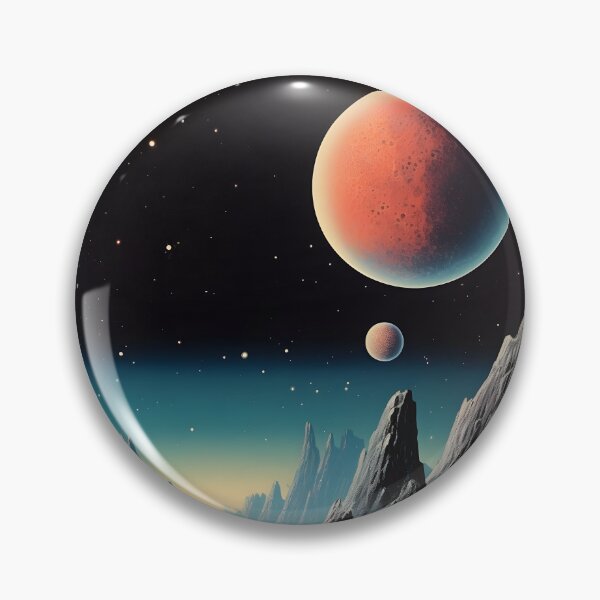 Item preview, Cosmic Landscape of Extraterrestrial Surface with Rocky Canyon, Planet and Shining Stars designed and sold by Je-we.