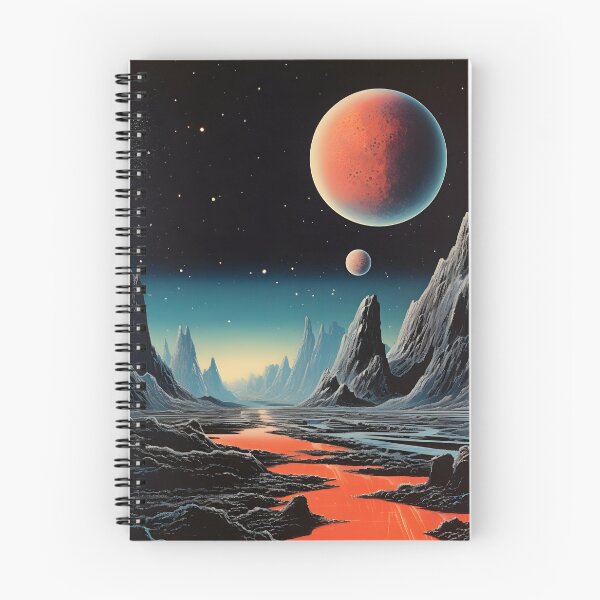 Item preview, Cosmic Landscape of Extraterrestrial Surface with Rocky Canyon, Planet and Shining Stars designed and sold by Je-we.