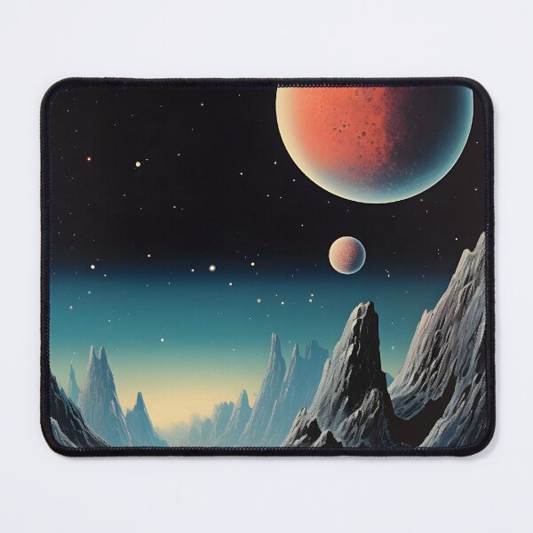 Item preview, Cosmic Landscape of Extraterrestrial Surface with Rocky Canyon, Planet and Shining Stars designed and sold by Je-we.