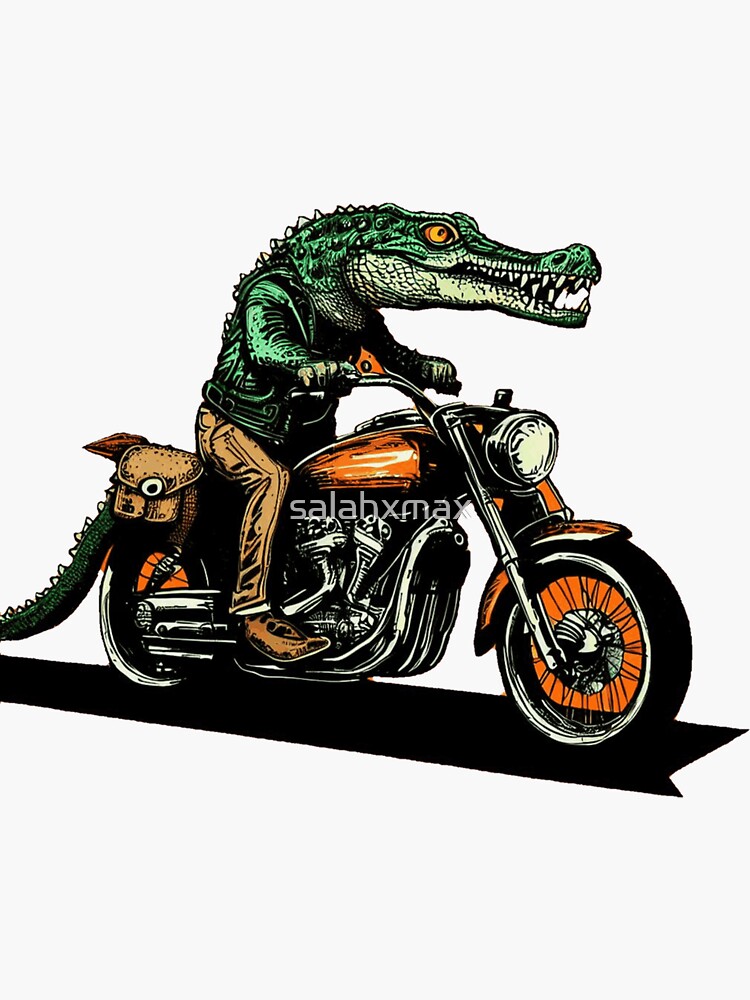 Croc Chopper - wildlife motorcycle Poster