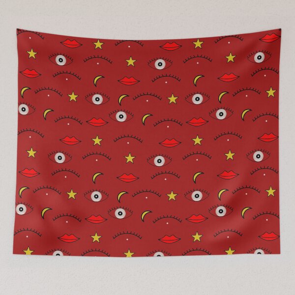 Item preview, lips eyes eyebrows star moon designed and sold by NAGNE.