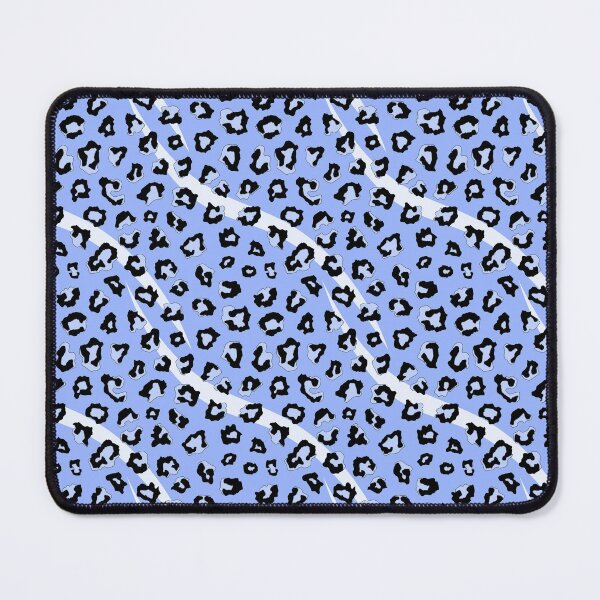 Item preview, Blue Black Leopard Print Wave Repeating Pattern designed and sold by kernowerno.