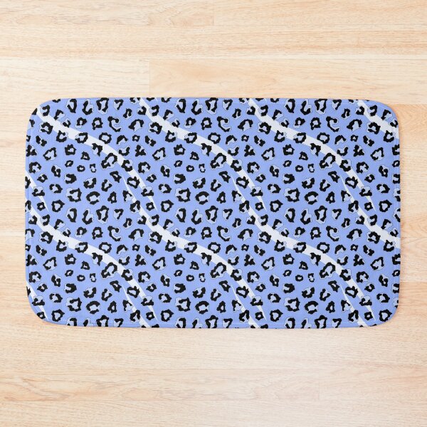 Item preview, Blue Black Leopard Print Wave Repeating Pattern designed and sold by kernowerno.