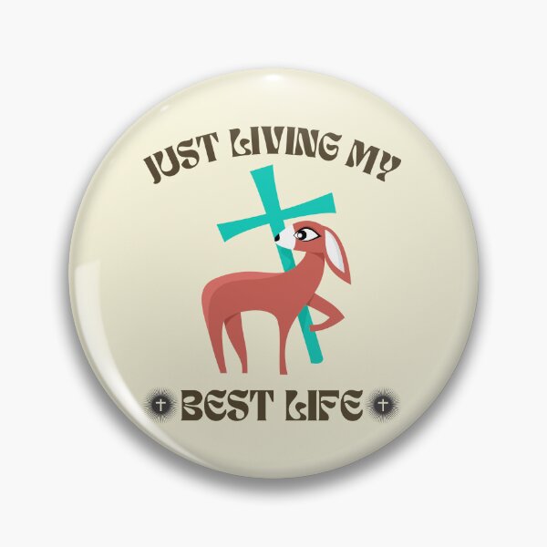 Item preview, Just living my best life cross and lamb designed and sold by Ssuwicha.