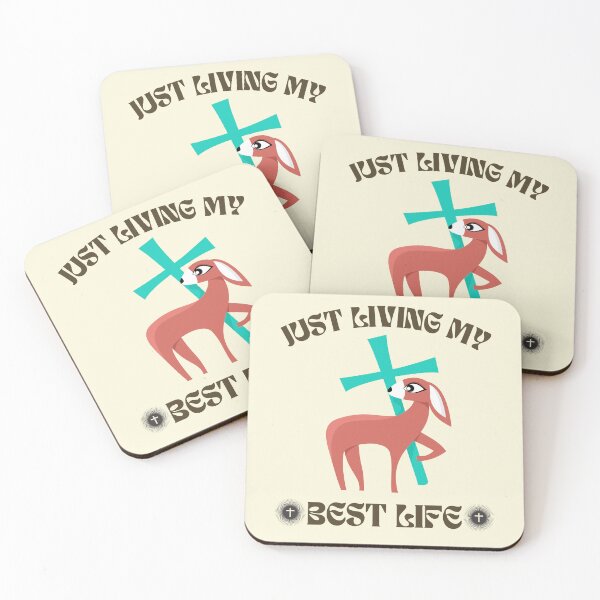Item preview, Just living my best life cross and lamb designed and sold by Ssuwicha.