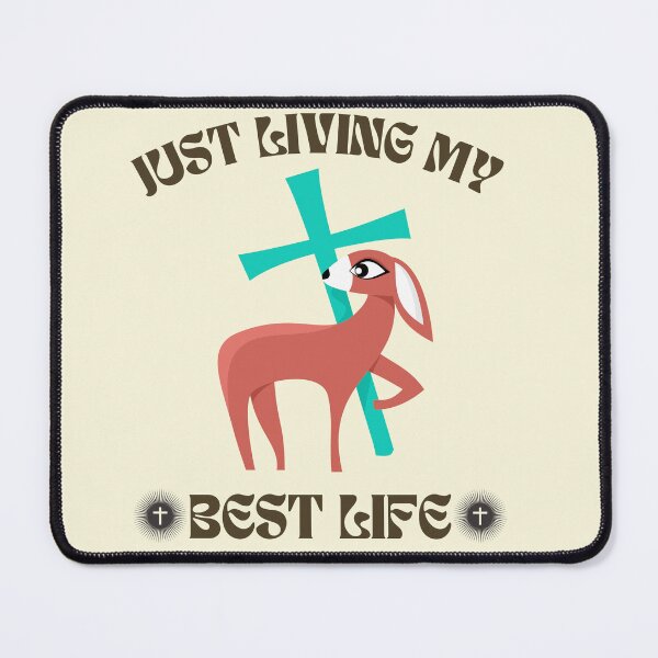 Item preview, Just living my best life cross and lamb designed and sold by Ssuwicha.