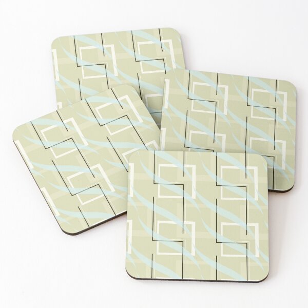 Item preview, Beige Sixties Square Repeating Pattern designed and sold by kernowerno.