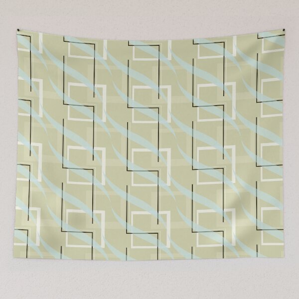 Item preview, Beige Sixties Square Repeating Pattern designed and sold by kernowerno.