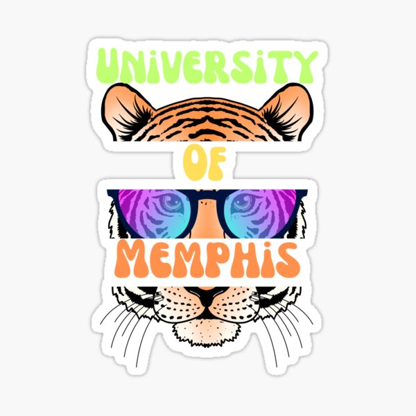  University of Memphis Tigers M with TIGER Logo 4 Vinyl Decal  UM Tigers Car Truck Window Sticker : Sports & Outdoors