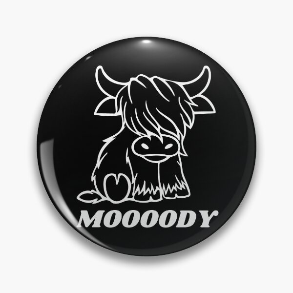 Artikelvorschau, Cow Moody Lustiges Moooody Cow Wortspiel Schottische Hochlandkuh entworfen und verkauft von nicksuefonze.