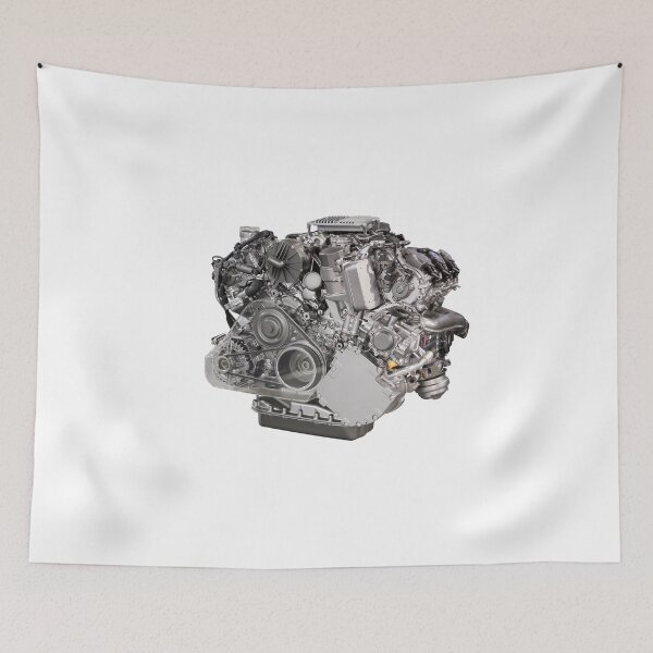 Item preview, powerful car engine isolated on white  designed and sold by goceris.