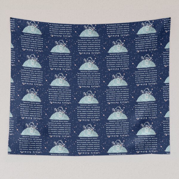 Item preview, Hermann Hesse quote: Whoever wants music instead of noise, joy instead of pleasure... finds no home in this trivial world of ours. designed and sold by artbleed.