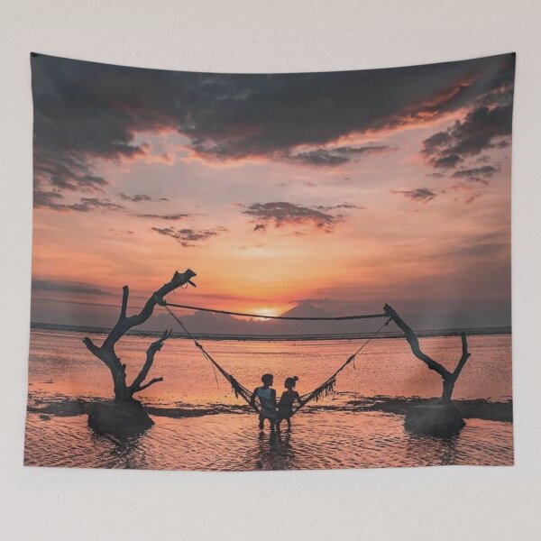 Item preview, Couple enjoying the sunset on Gili Trawangan designed and sold by adamhiyuda.