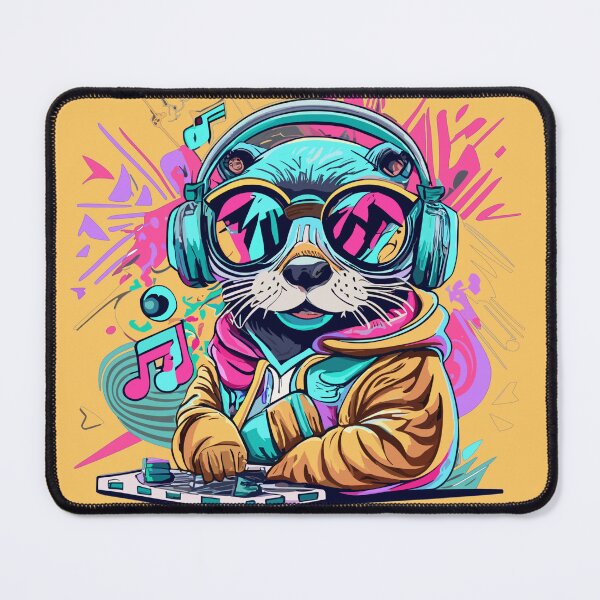 Item preview, DJ Otter cute kawaii animal designed and sold by Sara-Design2.