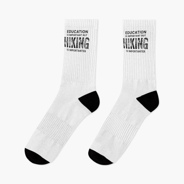 Item preview, Education is Important but Hiking is Importanter (Black Text) designed and sold by STUDIO-72.