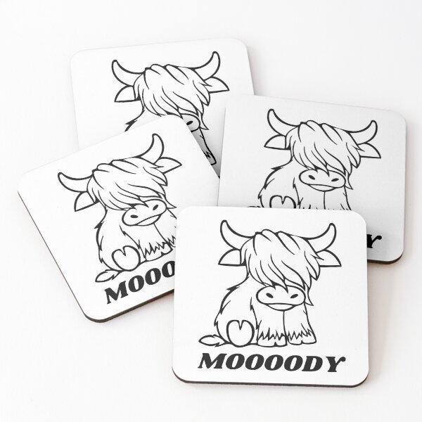 Item preview, Copy of Cow Moody Funny Moooody Cow Pun Scottish Highland Cow designed and sold by nicksuefonze.