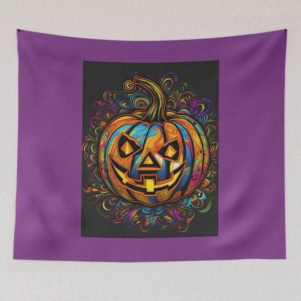 Item preview, Hippy Trippy Halloween Pumpkin 26 designed and sold by Artekinium.