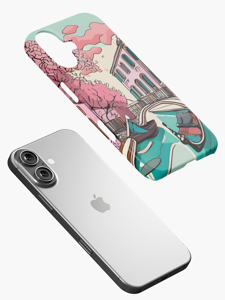 Thumbnail 2 of 4, iPhone Case, Old Traditional Venice House Ink Drawing designed and sold by Patricks-Art.