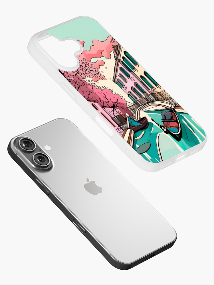 Thumbnail 2 of 5, iPhone Case, Old Traditional Venice House Ink Drawing designed and sold by Patricks-Art.