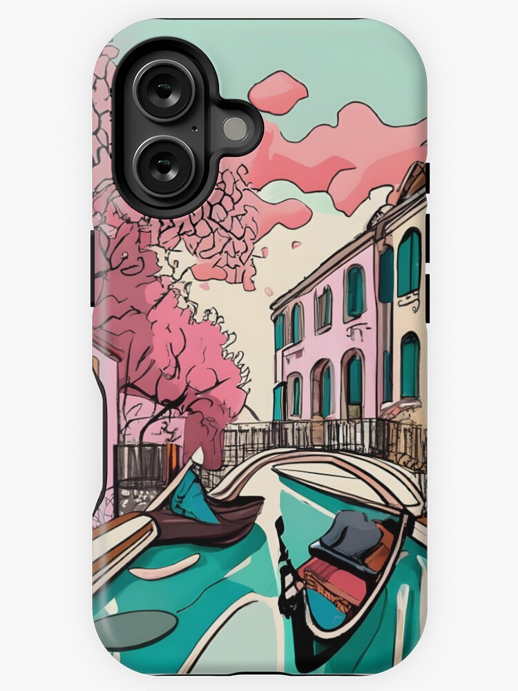 Thumbnail 1 of 4, iPhone Case, Old Traditional Venice House Ink Drawing designed and sold by Patricks-Art.