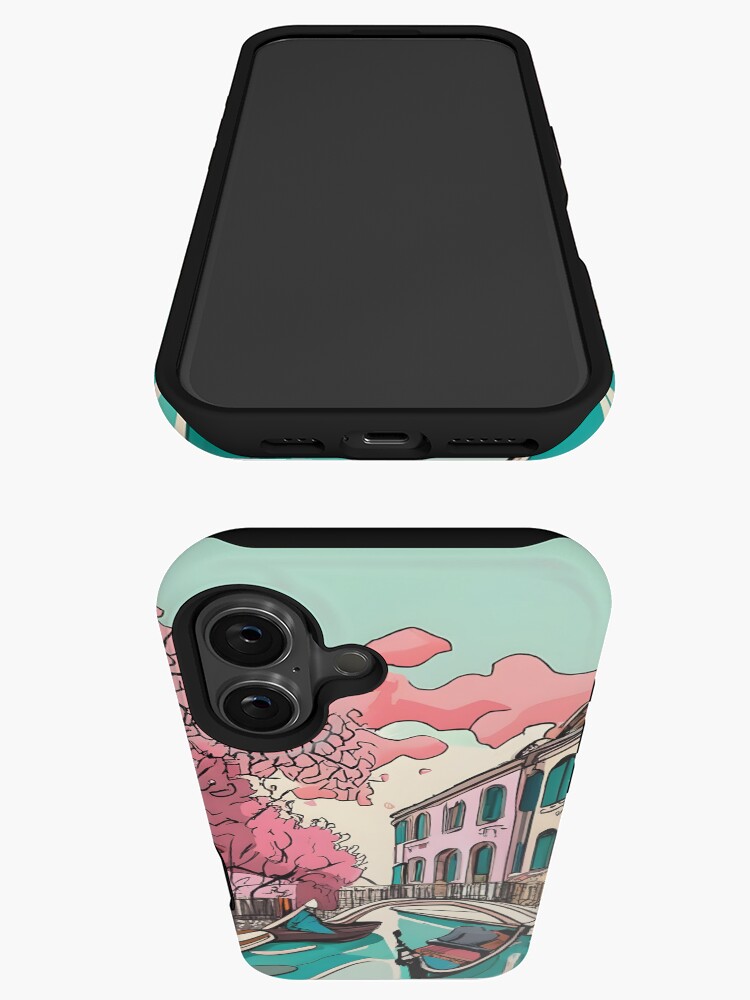 Thumbnail 3 of 4, iPhone Case, Old Traditional Venice House Ink Drawing designed and sold by Patricks-Art.
