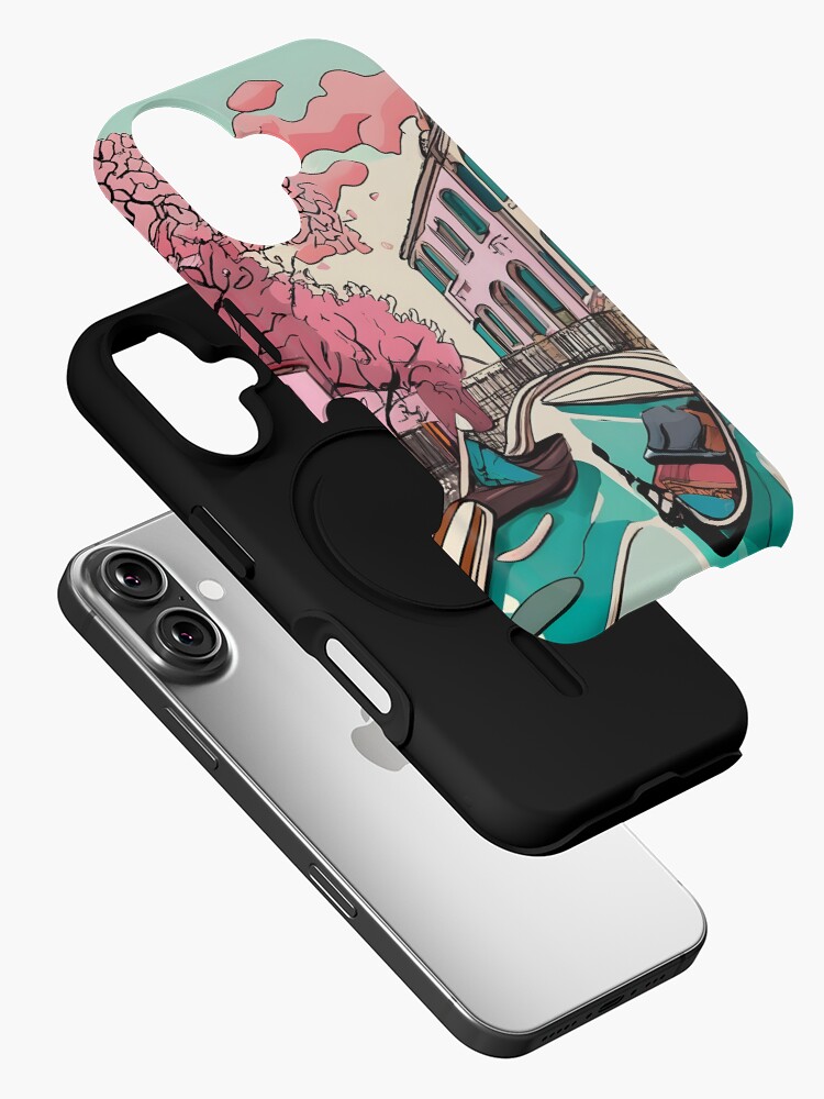 Thumbnail 2 of 4, iPhone Case, Old Traditional Venice House Ink Drawing designed and sold by Patricks-Art.