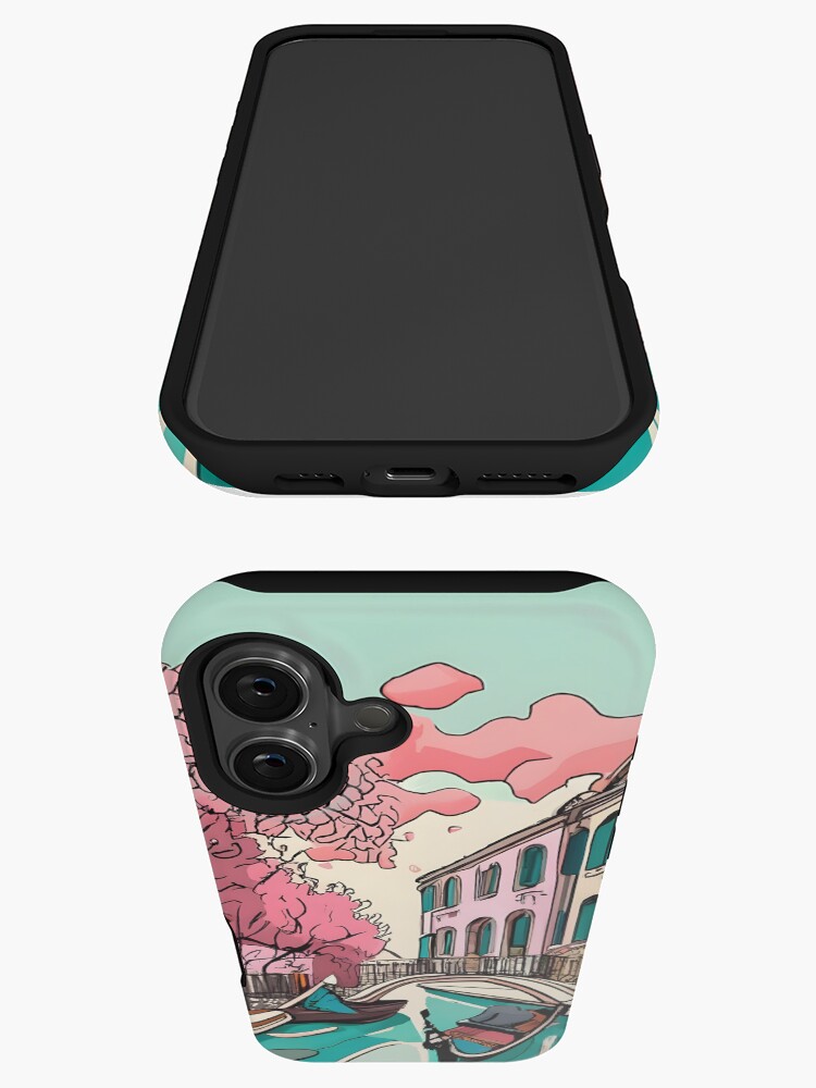 Thumbnail 3 of 4, iPhone Case, Old Traditional Venice House Ink Drawing designed and sold by Patricks-Art.