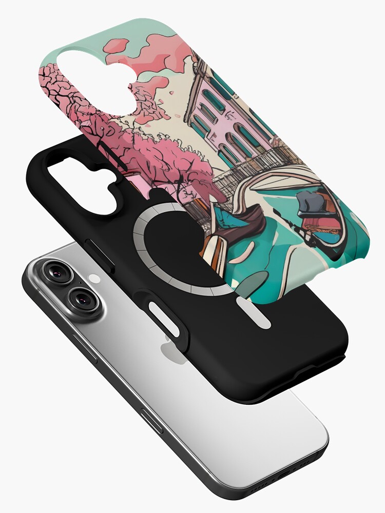 Thumbnail 2 of 4, iPhone Case, Old Traditional Venice House Ink Drawing designed and sold by Patricks-Art.