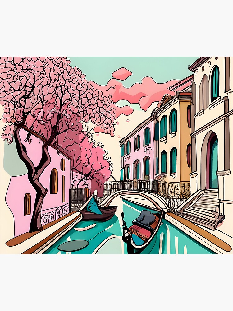 Thumbnail 5 of 5, Mouse Pad, Old Traditional Venice House Ink Drawing designed and sold by Patricks-Art.