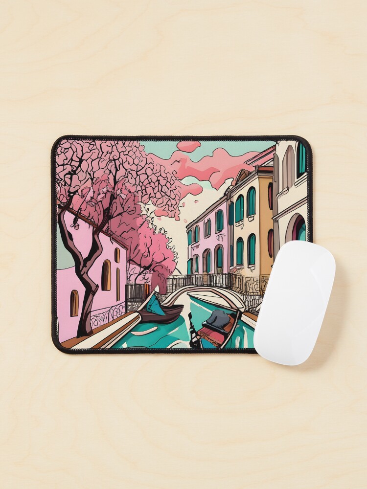 Thumbnail 1 of 5, Mouse Pad, Old Traditional Venice House Ink Drawing designed and sold by Patricks-Art.