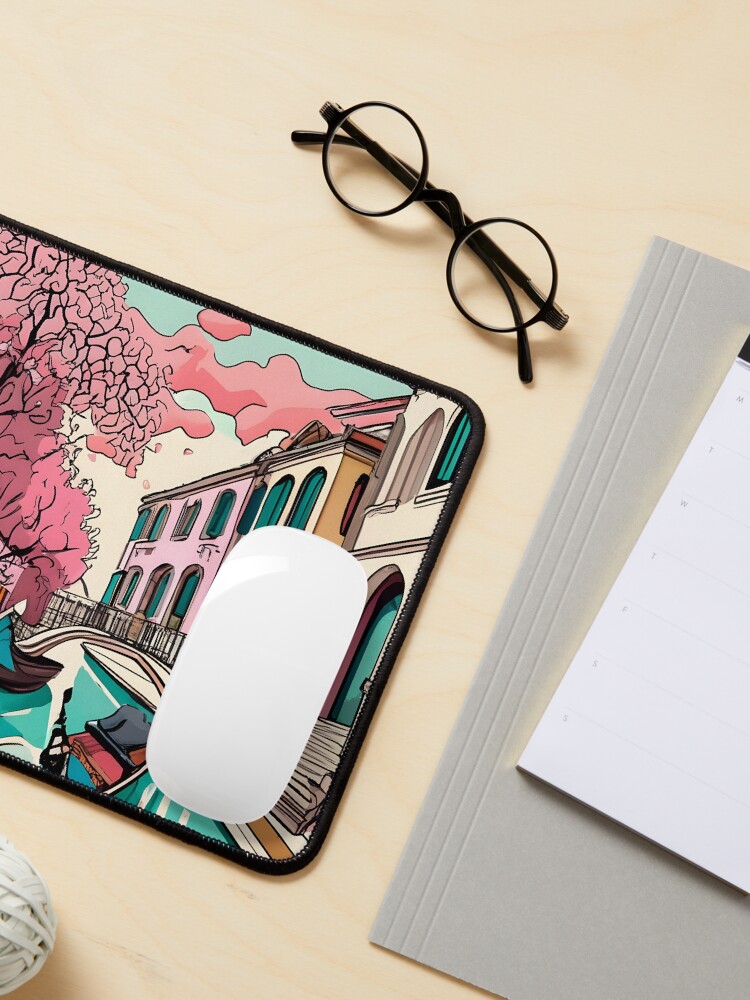 Thumbnail 3 of 5, Mouse Pad, Old Traditional Venice House Ink Drawing designed and sold by Patricks-Art.