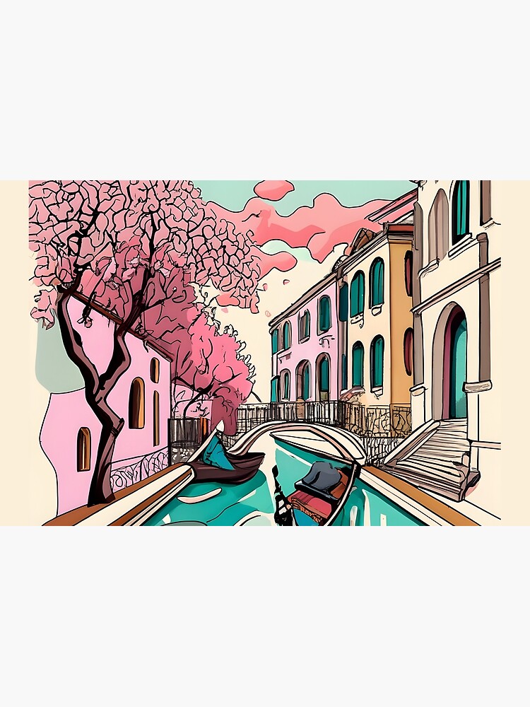 Thumbnail 2 of 2, Laptop Sleeve, Old Traditional Venice House Ink Drawing designed and sold by Patricks-Art.
