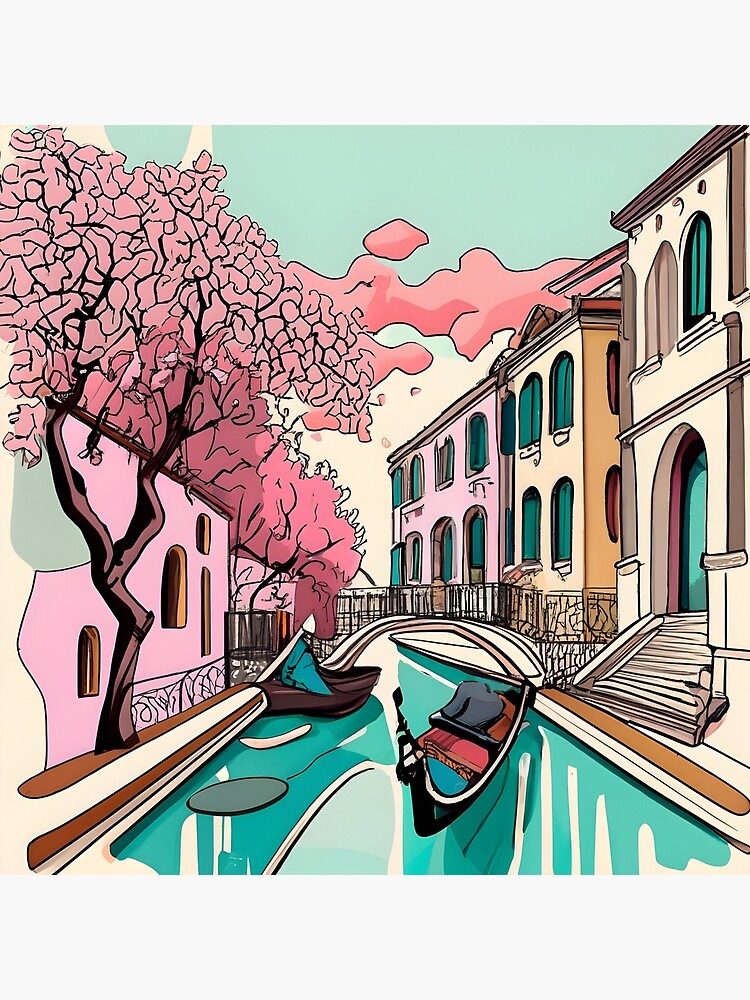 Thumbnail 4 of 4, Pillow, Old Traditional Venice House Ink Drawing designed and sold by Patricks-Art.