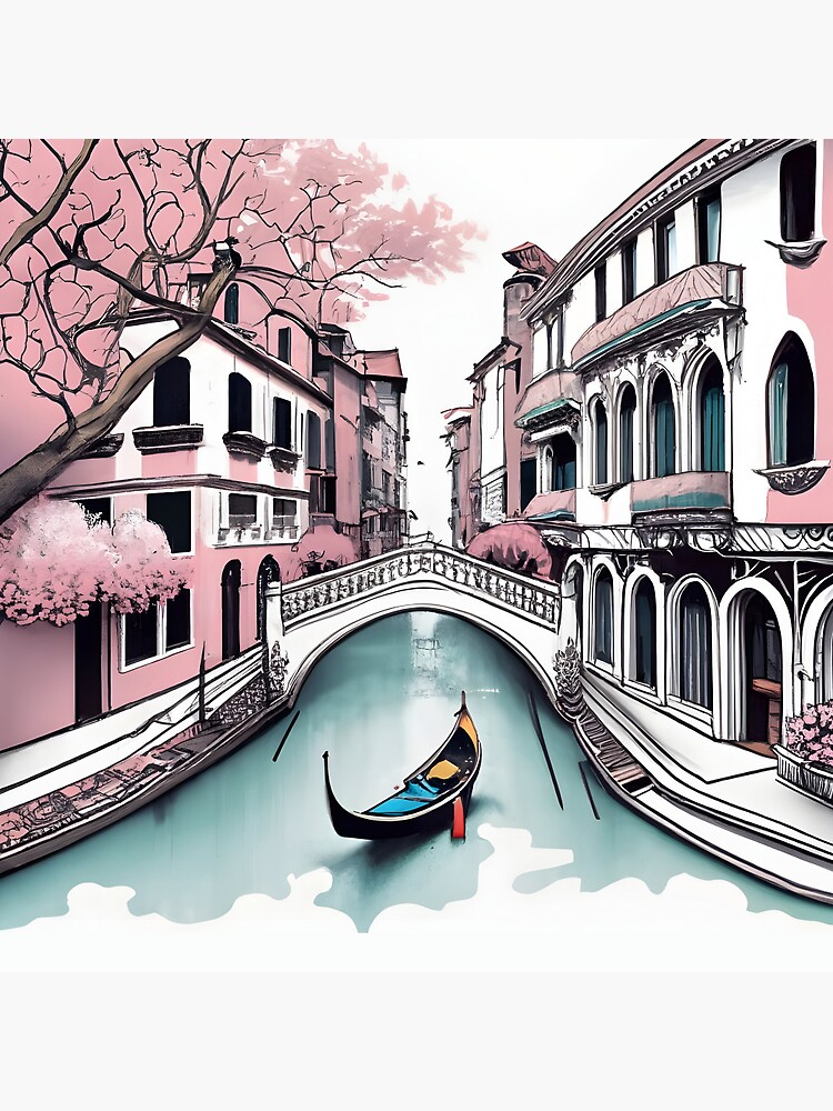 Thumbnail 3 of 3, Pin, Old Traditional Venice House Drawing designed and sold by Patricks-Art.