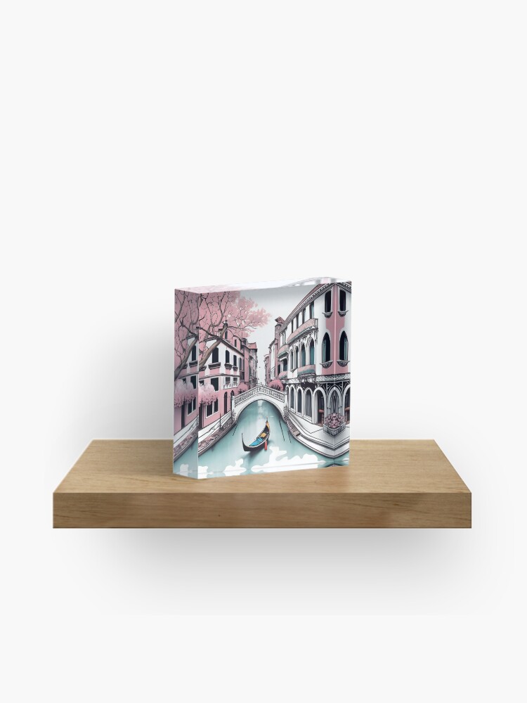 Thumbnail 1 of 5, Acrylic Block, Old Traditional Venice House Drawing designed and sold by Patricks-Art.