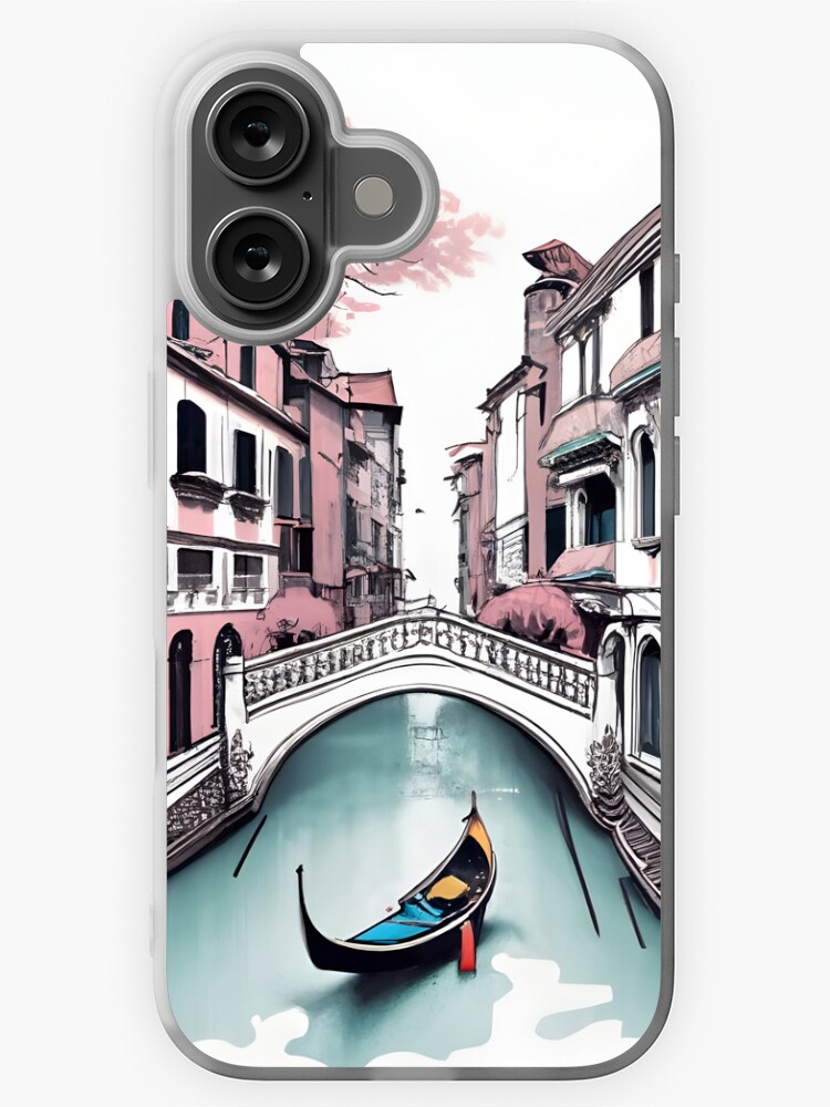 Thumbnail 1 of 5, iPhone Case, Old Traditional Venice House Drawing designed and sold by Patricks-Art.