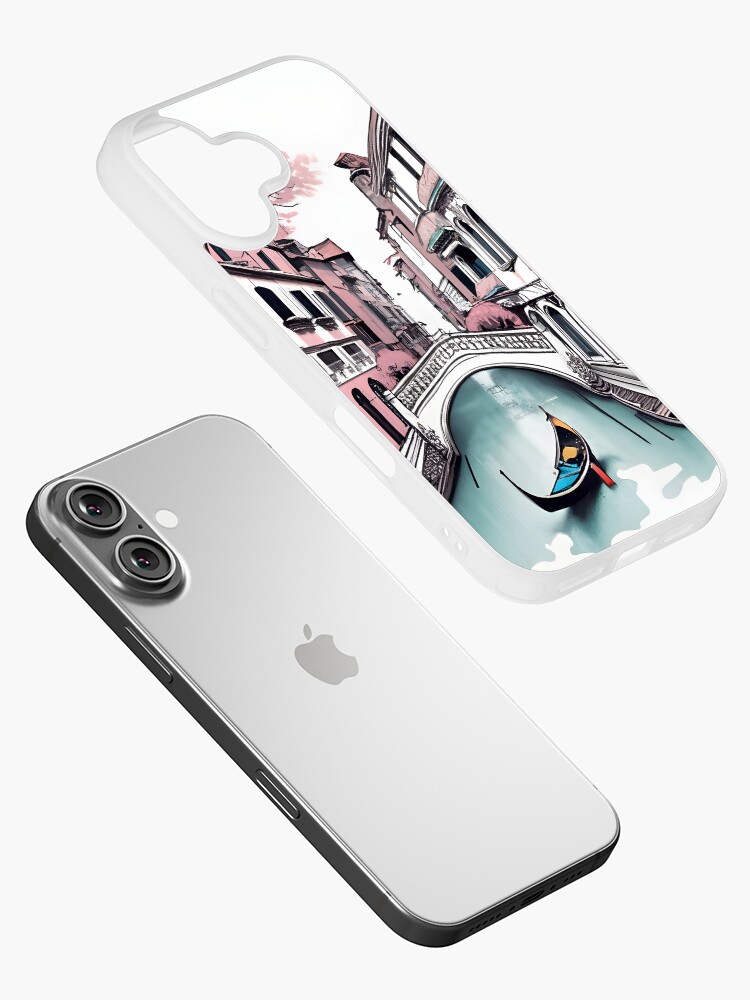 Thumbnail 2 of 5, iPhone Case, Old Traditional Venice House Drawing designed and sold by Patricks-Art.