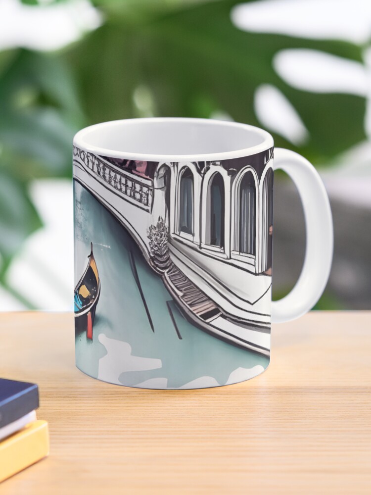 Thumbnail 1 of 6, Coffee Mug, Old Traditional Venice House Drawing designed and sold by Patricks-Art.