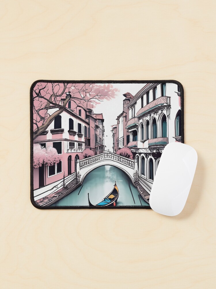 Thumbnail 1 of 5, Mouse Pad, Old Traditional Venice House Drawing designed and sold by Patricks-Art.
