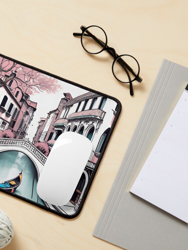 Thumbnail 3 of 5, Mouse Pad, Old Traditional Venice House Drawing designed and sold by Patricks-Art.
