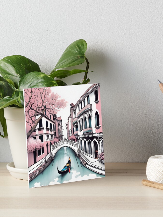 Thumbnail 1 of 2, Art Board Print, Old Traditional Venice House Drawing designed and sold by Patricks-Art.