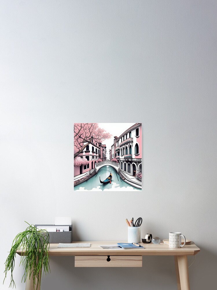 Thumbnail 2 of 3, Poster, Old Traditional Venice House Drawing designed and sold by Patricks-Art.
