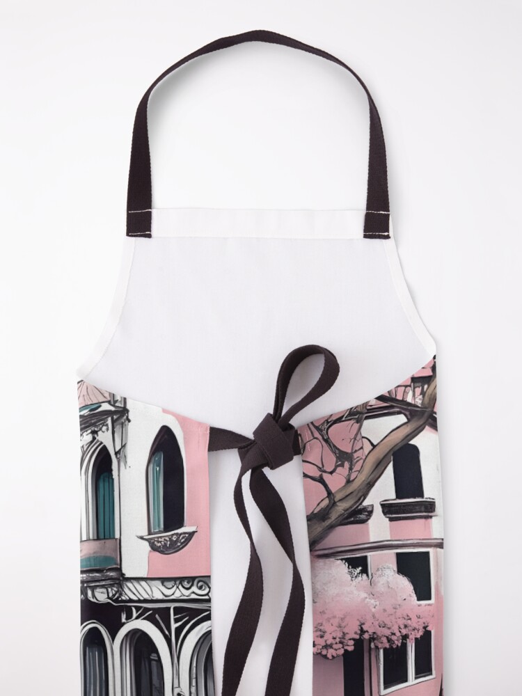 Thumbnail 5 of 6, Apron, Old Traditional Venice House Drawing designed and sold by Patricks-Art.