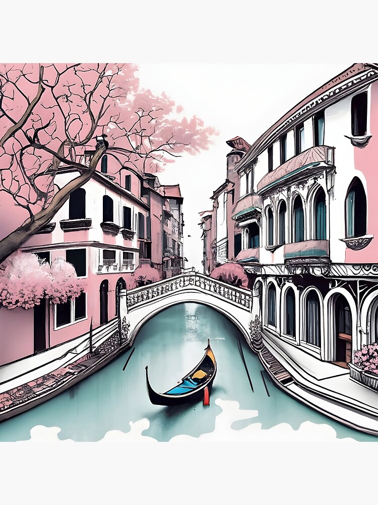 Thumbnail 2 of 2, Tote Bag, Old Traditional Venice House Drawing designed and sold by Patricks-Art.