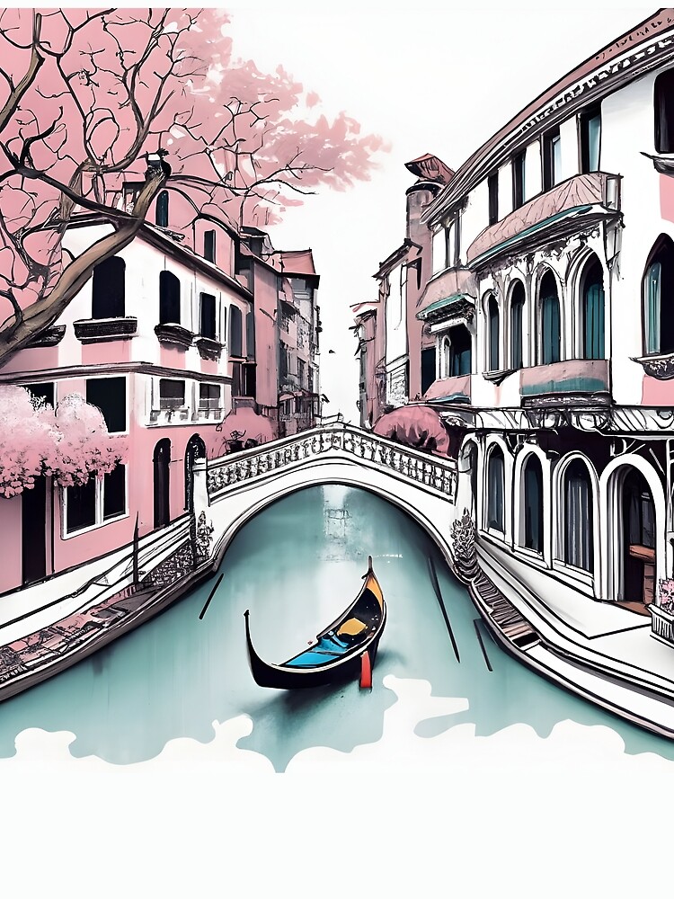Thumbnail 5 of 5, Graphic T-Shirt, Old Traditional Venice House Drawing designed and sold by Patricks-Art.